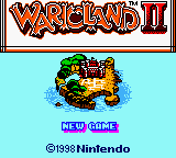 Wario Land II title screen for GameBoy Color